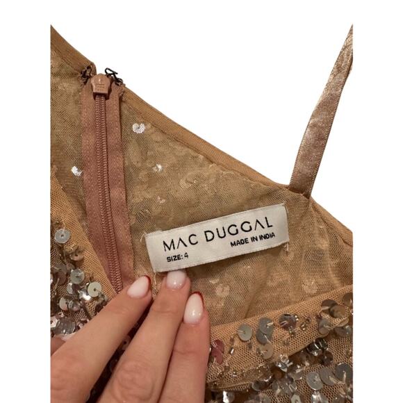 $498 NWOT Mac Duggal hand beaded and sequin Dress - Picture 2 of 6